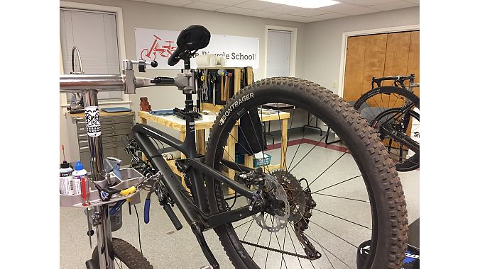 The Bicycle School's workshop.