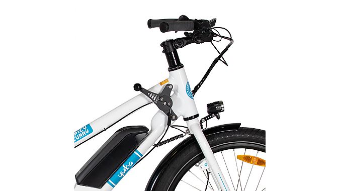 Yuba launches new pop top canopy cover 1 000 cargo bike and cable actuated kickstand Bicycle Retailer and Industry News