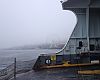 It was a damp and foggy departure from Seattle on the ferry to Bainbridge Island.