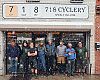 718 Cyclery’s Joe Nocella (far right) and his staff organized Bike Shop Day to celebrate the IBD.