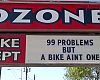 Ozone's large sign often displayed entertaining messages.