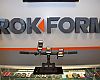 A point-of-purchase display demonstrates handlebar mounting options for Rokform’s phone cases.