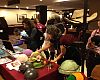 Headgear at the Women’s Popup Shop mini-expo in the Forum’s lobby