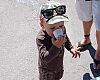 Start 'em early. A tot hydrates with an Osmo Nutrition drink Monday at Outdoor Demo. Photo: Nicole Formosa