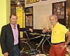 Generations: Guerciotti founder Paolo and his son Alessandro work the brand's booth at ExpoBici. Guerciotti founded the company in 1964 and his son joined the management team in 1999. 