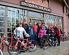 The group outside our first stop, Intown Bicycles.