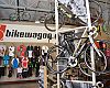 BikeWagon's showroom resembles a trade show booth.