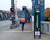 Our tour brought us across the Fremont Bridge several times this week. Each time, we triggered this bike counter, which starts at zero each morning. 