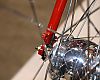 Harvey Cycles created internal wiring for a front generator hub, with the custom dropouts acting as the electrical connections.