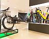 The pop-up showcases Specialized’s Turbo pedal-assist line, as well as a small selection of apparel and riding accessories.