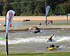 Kayakers paddle the manmade rapids at CycloFest host venue the U.S. National Whitewater Center.
