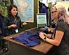 Lindsay Piper, product developer for QBP's newest brand, Ketl apparel, showed off its collection of simple, fashionable and functional mountain bike wear to St. Paul, Minnesota, retailer Alicia Vin Zant. 