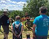 Matthew Bracken of Pedro’s, NEMBAfest’s title sponsor, puts on a bike washing clinic for expo-goers.