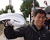 Josh Hon shows Tern's new folding helmet, a nice piece for commuting or travel.
