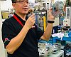 SRAM Asia GM/engineering manager Bob Chen shows off a mountain bike cassette.
