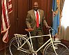 Mayor Nutter with the bike.