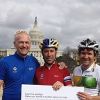 Johnson after the 2012 Ride on Washington. Johnson presented Bikes Belong with a $100,000 check after the 2012 Ride on Washington.