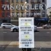 718 Cyclery owner Joe Nocella has a new sign in his window. 718 Cyclery owner Joe Nocella has a new sign in his window.