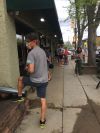 Customers wait outside University Bicycles in Boulder this week. 