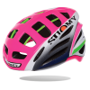 The Suomy Gun Wind road helmet, in Lampre team colors. The Suomy Gun Wind road helmet, in Lampre team colors.