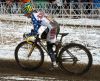 Amy Dombroski. Lazer-sponsored racer Amy Dombroski was second at CrossVegas in 2011. This photo is not from 'Vegas ...