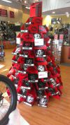 A holiday display at Penn Cycle in Blaine, Minn.