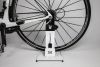 The Boss is a folding stand that holds the rear axle. The Boss is a folding stand that holds the rear axle.