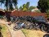 Mike Simmons with donated bikes bound for Africa. Mike Simmons with donated bikes bound for Africa.