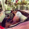 A pink Cadillac was the perfect vehicle for the drive-thru ceremony at Las Vegas' Little White Chapel. A pink Cadillac was the perfect vehicle for the drive-thru ceremony at Las Vegas' Little White Chapel.