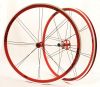 An all-red wheel combination. An all-red wheel combination.