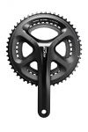 The new 105 crankset borrows the four-bolt chainring design. The new 105 crankset borrows the four-bolt chainring design.
