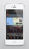 The activity feed on the new app. The activity feed on the new app.