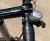 Even Keener's fancy titanium road bike has a bell. Even Keener's fancy titanium road bike has a bell.