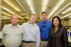 (Left to right): Princeton Tec founder Bill Stephens; grandson, William Stephens; company president, Hal Stephens and Labor Secretary Hilda Solis