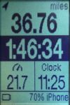 Photo shows RFLKT display of Cyclemeter app Photo shows RFLKT display of Cyclemeter app