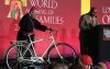 The Archbishop received the bike on behalf of Pope Francis.